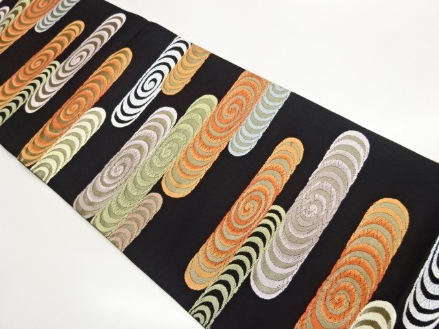 JAPANESE KIMONO / FUKURO OBI / WOVEN SPIRAL WATER